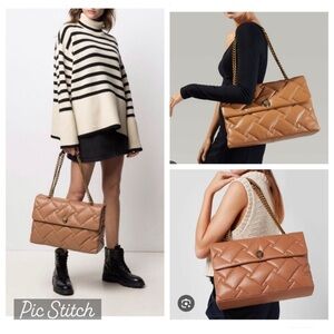 Kurt Geiger Brown Quilted Shoulder Bag